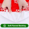 imageSmiry Rectangle Picnic Table Cloth Waterproof Elastic Fitted Outdoor Tablecloths for 6 Foot Tables Wipeable Flannel Backed Vinyl Table Cover for Camping Dining and Indoor 30quotx72quot GreyChirstmas Red