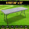 imageSmiry Rectangle Picnic Table Cloth Waterproof Elastic Fitted Outdoor Tablecloths for 6 Foot Tables Wipeable Flannel Backed Vinyl Table Cover for Camping Dining and Indoor 30quotx72quot GreyGrey