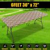 imageSmiry Rectangle Picnic Table Cloth Waterproof Elastic Fitted Outdoor Tablecloths for 6 Foot Tables Wipeable Flannel Backed Vinyl Table Cover for Camping Dining and Indoor 30quotx72quot GreyCoffee