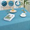 imageSmiry Rectangle Table Cloth Linen Textured Waterproof Spillproof AntiWrinkle Burlap Tablecloth Washable Decorative Fabric Table Cover for Dining Party Banquet 52 x 70 Inch Sage GreenTeal