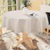 imageSmiry Rectangle Table Cloth Linen Textured Waterproof Spillproof AntiWrinkle Burlap Tablecloth Washable Decorative Fabric Table Cover for Dining Party Banquet 52 x 70 Inch Sage GreenTan