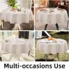 imageSmiry Rectangle Table Cloth Linen Textured Waterproof Spillproof AntiWrinkle Burlap Tablecloth Washable Decorative Fabric Table Cover for Dining Party Banquet 52 x 70 Inch Sage GreenTan
