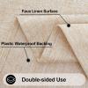 imageSmiry Rectangle Table Cloth Linen Textured Waterproof Spillproof AntiWrinkle Burlap Tablecloth Washable Decorative Fabric Table Cover for Dining Party Banquet 52 x 70 Inch Sage GreenChampagne