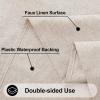 imageSmiry Rectangle Table Cloth Linen Textured Waterproof Spillproof AntiWrinkle Burlap Tablecloth Washable Decorative Fabric Table Cover for Dining Party Banquet 52 x 70 Inch Sage GreenTan
