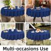 imageSmiry Rectangle Table Cloth Linen Textured Waterproof Spillproof AntiWrinkle Burlap Tablecloth Washable Decorative Fabric Table Cover for Dining Party Banquet 52 x 70 Inch Sage GreenIndigo