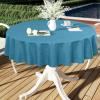 imageSmiry Rectangle Table Cloth Linen Textured Waterproof Spillproof AntiWrinkle Burlap Tablecloth Washable Decorative Fabric Table Cover for Dining Party Banquet 52 x 70 Inch Sage GreenTeal