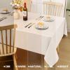 imageSmiry Rectangle Table Cloth Linen Textured Waterproof Spillproof AntiWrinkle Burlap Tablecloth Washable Decorative Fabric Table Cover for Dining Party Banquet 52 x 70 Inch Sage GreenTan