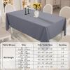 imageSmiry Rectangle Table Cloth Waterproof AntiScratch Polyester Tablecloth Decorative Washable Fabric Table Cover for Dining Buffet Parties and Outdoor 60x84 BlackGrey