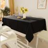 imageSmiry Rectangle Table Cloth Waterproof AntiScratch Polyester Tablecloth Decorative Washable Fabric Table Cover for Dining Buffet Parties and Outdoor 60x84 BlackBlack