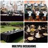imageSmiry Rectangle Table Cloth Waterproof AntiScratch Polyester Tablecloth Decorative Washable Fabric Table Cover for Dining Buffet Parties and Outdoor 60x84 BlackBlack