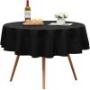 imageSmiry Rectangle Table Cloth Waterproof AntiScratch Polyester Tablecloth Decorative Washable Fabric Table Cover for Dining Buffet Parties and Outdoor 60x84 BlackBlack
