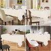 imageSmiry Rectangle Table Cloth Waterproof AntiScratch Polyester Tablecloth Decorative Washable Fabric Table Cover for Dining Buffet Parties and Outdoor 60x84 BlackBeige