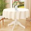 imageSmiry Rectangle Table Cloth Waterproof AntiScratch Polyester Tablecloth Decorative Washable Fabric Table Cover for Dining Buffet Parties and Outdoor 60x84 BlackBeige