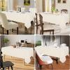 imageSmiry Rectangle Table Cloth Waterproof AntiScratch Polyester Tablecloth Decorative Washable Fabric Table Cover for Dining Buffet Parties and Outdoor 60x84 BlackBeige
