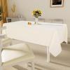 imageSmiry Rectangle Table Cloth Waterproof AntiScratch Polyester Tablecloth Decorative Washable Fabric Table Cover for Dining Buffet Parties and Outdoor 60x84 BlackBeige