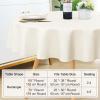 imageSmiry Rectangle Table Cloth Waterproof AntiScratch Polyester Tablecloth Decorative Washable Fabric Table Cover for Dining Buffet Parties and Outdoor 60x84 BlackBeige