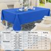 imageSmiry Rectangle Table Cloth Waterproof AntiScratch Polyester Tablecloth Decorative Washable Fabric Table Cover for Dining Buffet Parties and Outdoor 60x84 BlackBlue