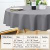 imageSmiry Rectangle Table Cloth Waterproof AntiScratch Polyester Tablecloth Decorative Washable Fabric Table Cover for Dining Buffet Parties and Outdoor 60x84 BlackGrey