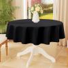 imageSmiry Rectangle Table Cloth Waterproof AntiScratch Polyester Tablecloth Decorative Washable Fabric Table Cover for Dining Buffet Parties and Outdoor 60x84 BlackBlack