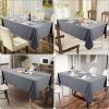 imageSmiry Rectangle Table Cloth Waterproof AntiScratch Polyester Tablecloth Decorative Washable Fabric Table Cover for Dining Buffet Parties and Outdoor 60x84 BlackGrey