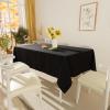 imageSmiry Rectangle Table Cloth Waterproof AntiScratch Polyester Tablecloth Decorative Washable Fabric Table Cover for Dining Buffet Parties and Outdoor 60x84 BlackBlack