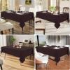 imageSmiry Rectangle Table Cloth Waterproof AntiScratch Polyester Tablecloth Decorative Washable Fabric Table Cover for Dining Buffet Parties and Outdoor 60x84 BlackCoffee