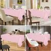 imageSmiry Rectangle Table Cloth Waterproof AntiScratch Polyester Tablecloth Decorative Washable Fabric Table Cover for Dining Buffet Parties and Outdoor 60x84 BlackPink