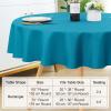imageSmiry Rectangle Table Cloth Waterproof AntiScratch Polyester Tablecloth Decorative Washable Fabric Table Cover for Dining Buffet Parties and Outdoor 60x84 BlackTeal