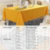 imageSmiry Rectangle Table Cloth Waterproof AntiScratch Polyester Tablecloth Decorative Washable Fabric Table Cover for Dining Buffet Parties and Outdoor 60x84 BlackMustard Yellow
