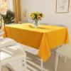 imageSmiry Rectangle Table Cloth Waterproof AntiScratch Polyester Tablecloth Decorative Washable Fabric Table Cover for Dining Buffet Parties and Outdoor 60x84 BlackMustard Yellow
