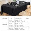 imageSmiry Rectangle Thanksgiving Tablecloth 52x70 Inch Fall Waterproof Damask Table Cloth Autumn Leaves Fabric Jacquard Table Covers for Harvest Parties and Holiday Dinner TurquoiseBlack
