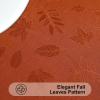 imageSmiry Rectangle Thanksgiving Tablecloth 52x70 Inch Fall Waterproof Damask Table Cloth Autumn Leaves Fabric Jacquard Table Covers for Harvest Parties and Holiday Dinner TurquoiseRust