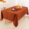 imageSmiry Rectangle Thanksgiving Tablecloth 52x70 Inch Fall Waterproof Damask Table Cloth Autumn Leaves Fabric Jacquard Table Covers for Harvest Parties and Holiday Dinner TurquoiseRust
