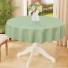 imageSmiry Round Table Cloth Waterproof AntiScratch Polyester Tablecloth Decorative Washable Fabric Table Cover for Dining Buffet Parties and Outdoor 60x60 BeigeSage Green