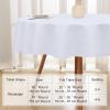 imageSmiry Round Table Cloth Waterproof AntiScratch Polyester Tablecloth Decorative Washable Fabric Table Cover for Dining Buffet Parties and Outdoor 60x60 BeigeWhite