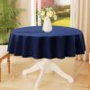 imageSmiry Round Table Cloth Waterproof AntiScratch Polyester Tablecloth Decorative Washable Fabric Table Cover for Dining Buffet Parties and Outdoor 60x60 BeigeNavy