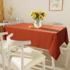 imageSmiry Round Table Cloth Waterproof AntiScratch Polyester Tablecloth Decorative Washable Fabric Table Cover for Dining Buffet Parties and Outdoor 60x60 BeigeRust