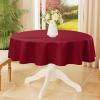 imageSmiry Round Table Cloth Waterproof AntiScratch Polyester Tablecloth Decorative Washable Fabric Table Cover for Dining Buffet Parties and Outdoor 60x60 BeigeWine Red