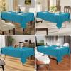 imageSmiry Round Table Cloth Waterproof AntiScratch Polyester Tablecloth Decorative Washable Fabric Table Cover for Dining Buffet Parties and Outdoor 60x60 BeigeTeal