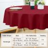 imageSmiry Round Table Cloth Waterproof AntiScratch Polyester Tablecloth Decorative Washable Fabric Table Cover for Dining Buffet Parties and Outdoor 60x60 BeigeWine Red
