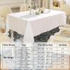 imageSmiry Round Table Cloth Waterproof AntiScratch Polyester Tablecloth Decorative Washable Fabric Table Cover for Dining Buffet Parties and Outdoor 60x60 BeigeWhite