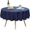 imageSmiry Round Table Cloth Waterproof AntiScratch Polyester Tablecloth Decorative Washable Fabric Table Cover for Dining Buffet Parties and Outdoor 60x60 BeigeNavy