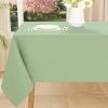 imageSmiry Round Table Cloth Waterproof AntiScratch Polyester Tablecloth Decorative Washable Fabric Table Cover for Dining Buffet Parties and Outdoor 60x60 BeigeSage Green