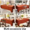 imageSmiry Round Table Cloth Waterproof AntiScratch Polyester Tablecloth Decorative Washable Fabric Table Cover for Dining Buffet Parties and Outdoor 60x60 BeigeRust