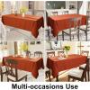 imageSmiry Round Table Cloth Waterproof AntiScratch Polyester Tablecloth Decorative Washable Fabric Table Cover for Dining Buffet Parties and Outdoor 60x60 BeigeRust