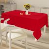 imageSmiry Round Table Cloth Waterproof AntiScratch Polyester Tablecloth Decorative Washable Fabric Table Cover for Dining Buffet Parties and Outdoor 60x60 BeigeRed