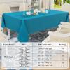 imageSmiry Round Table Cloth Waterproof AntiScratch Polyester Tablecloth Decorative Washable Fabric Table Cover for Dining Buffet Parties and Outdoor 60x60 BeigeTeal