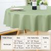 imageSmiry Round Table Cloth Waterproof AntiScratch Polyester Tablecloth Decorative Washable Fabric Table Cover for Dining Buffet Parties and Outdoor 60x60 BeigeSage Green