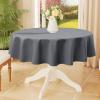 imageSmiry Round Table Cloth Waterproof AntiScratch Polyester Tablecloth Decorative Washable Fabric Table Cover for Dining Buffet Parties and Outdoor 60x60 BeigeGrey