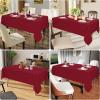 imageSmiry Round Table Cloth Waterproof AntiScratch Polyester Tablecloth Decorative Washable Fabric Table Cover for Dining Buffet Parties and Outdoor 60x60 BeigeWine Red